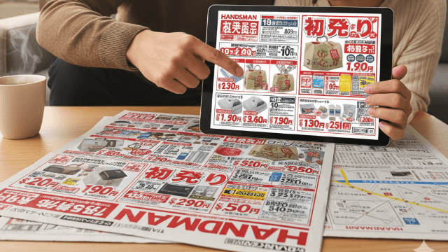 ハンズマン福袋 チラシと販売店舗