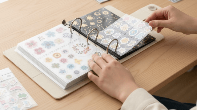 ハンズシール帳 カスタムしやすいリングバインダータイプ