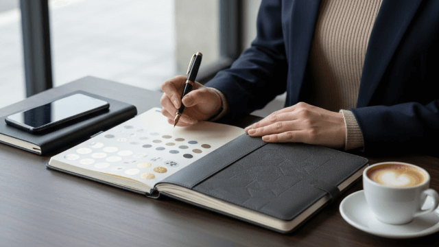 ハンズシール帳 仕事でも使えるシンプルな大人向け