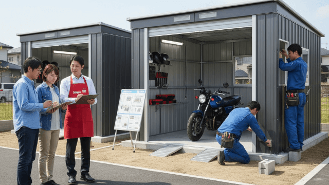 ハンズマンでの物置の購入から設置まで