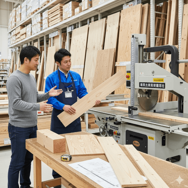 ハンズマン 対応可能な木材のサイズ