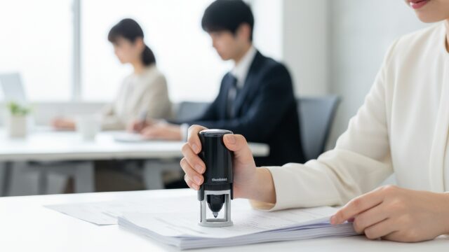 ハンズシャチハタ 片手で押せる便利なキャップレス