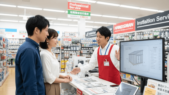 ハンズマン物置 プロによる設置サービスの依頼方法