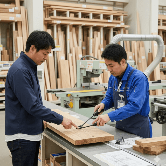 ハンズマン 持ち込み木材のカットは可能か