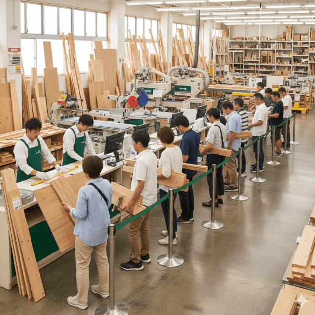 ハンズマン 木材カットに予約は必要か