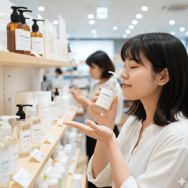 木村石鹸東急ハンズ 実店舗で香りやテクスチャーを確認