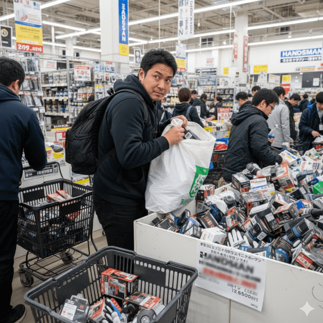 ハンズマンガラクタ市 転売目的も?激安の目玉商品