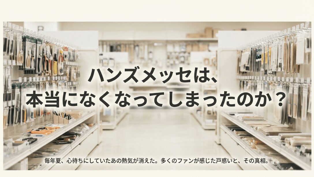 ハンズメッセは本当になくなってしまったのか？ファンの戸惑いと真相を問うスライド