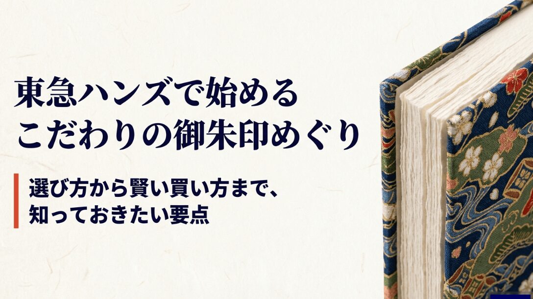 東急ハンズで始めるこだわりの御朱印めぐり。選び方から賢い買い方まで、知っておきたい要点の解説スライド